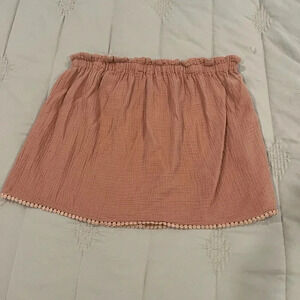 Cute mini skirt or bathing suit cover. Elastic waist, size medium (fits like L)